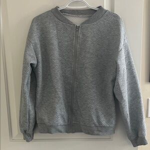 Cute Bomber Style Zip-Up Jacket